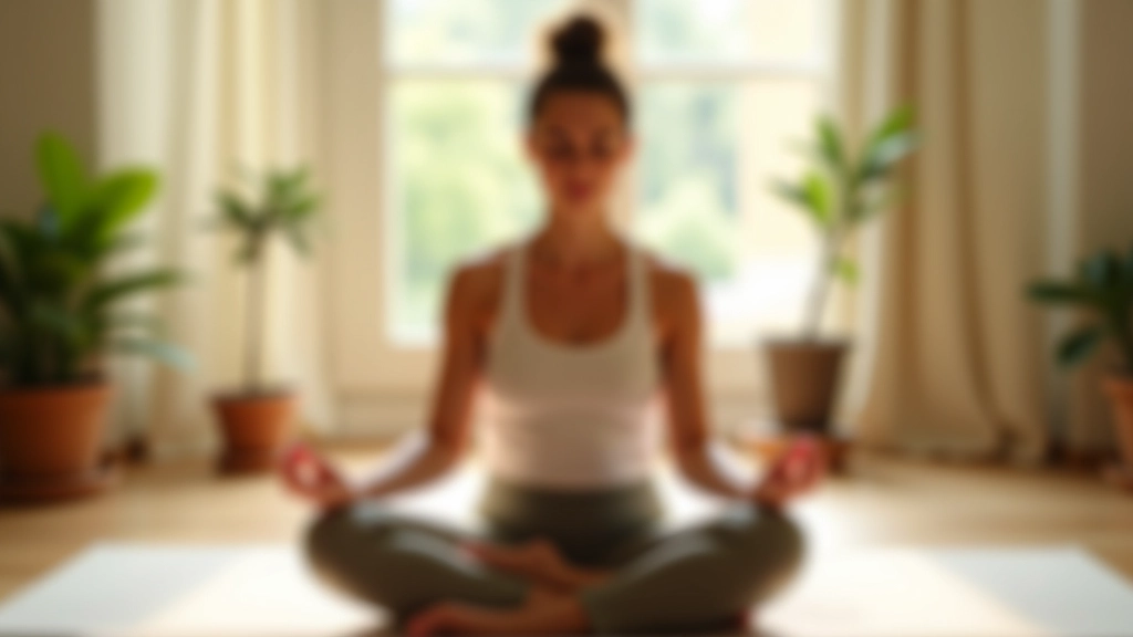 Pratiquant de méditation en posture assise sereine avec lumière naturelle