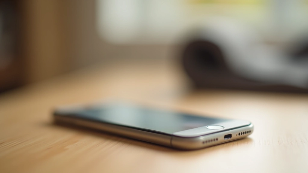 Téléphone posé face vers le bas sur une table avec application de minuteur visible
